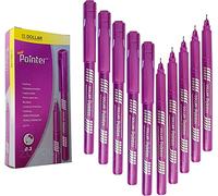 DOLLAR Fineliner Pens, LILAC, 0.3mm Ultra Fine Felt Tip, Pack of 20, Precise Writing, Write Draw Sketch Colour Mark Fine Line Pens