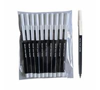 DOLLAR FineStic Felt Tip Colouring Pens, BLACK, Pack of 10, Fine Point, XPack Colour Pens, Write Draw Sketch Mark, Perfect for School Office Home Use