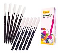 DOLLAR Kids Eccono Colouring Felt Tip Pens, BLACK, Pack of 20, Colour Write Mark Sketch, Perfect School Office Home Use, PATEL Black Ball Pen