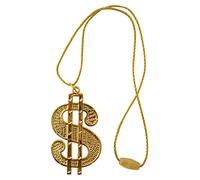DOLLAR MEDALLION BLING ALI G GANGSTER PIMP RAPPER FANCY DRESS FUN ACCESSORY#Gold