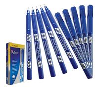 DOLLAR Pointer Fine Line Fineliner Pens Writing Pack Write Sketch Draft Draw (10 x 0.3mm Felt Tip BLUE Pens + 1 x ZOFAX Grippo Ball Black Pen)