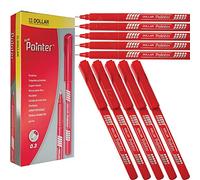 DOLLAR Pointer+ Fineliner Fine Line Pens Drawing Writing Sketching Value Pack (10 x 0.3mm RED Pens + 5 x PATEL Black Ball Pens)