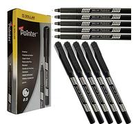 DOLLAR Pointer+ Fineliner Fine Pens Line Mark Draw Write Sketch (10 x 0.3mm BLACK Pens + 2 x PATEL Black Ball Pens)