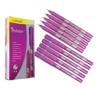 DOLLAR PointerPlus Fineliner Pens - Colour Draw Mark Sketch Everyday Pens (10 x 0.3mm LILAC Fine Line Pens + 1 x ZOFAX Black Pen)