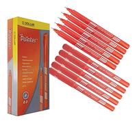 DOLLAR PointerPlus Fineliner Pens - Colour Draw Mark Sketch Everyday Pens (10 x 0.3mm ORANGE Fine Line Pens + 1 x ZOFAX Black Pen)