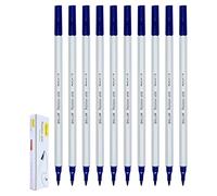 DOLLAR PointerStic Felt Tip Colouring Pens, BLUE, Medium Point (1.0mm), Pack of 10, Ideal for Write Draw Sketch Colour, School Office Home Use