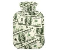 Dollar Rich hot Bottle Water Bag with Soft Cover, 1L hot Water Bags for Sore Muscle