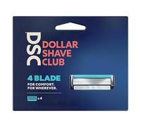 Dollar Shave Club 4-Blade Razor Refill Cartridges for All-Terrain Shaving With Optimally Spaced Blades for Easy Rinsing 4 Count