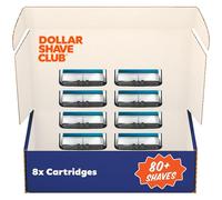 Dollar Shave Club | 6-Blade Club Series Razor Refill Cartridges, 8 Count | Precision Cut Stainless Steel Blades with a Built-in Trimmer Blade On The Back, Designed For An Extra Close Shave