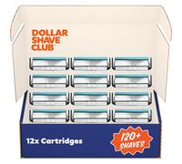Dollar Shave Club Club Razor Refill Cartridges with 4 Blades, Pack of 12, Precision Cut Stainless Steel Blades, Ideal for Longer Hair and Hard to Shave Areas, Optimal Spacing for
