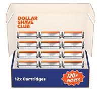 Dollar Shave Club Club Razor Refill Cartridges with 4 Blades, Pack of 12, Precision Cut Stainless Steel Blades, Ideal for Longer Hair and Hard to Shave Areas, Optimal Spacing for