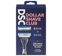 Dollar Shave Club Men's Razor Mixed Starter Shaving Kit Includes 1 Handle, 4-Blade Cartridge, and 6-Blade Cartridge 3 Count For a Comfortable and Smooth Shave Shaving Kit for Men
