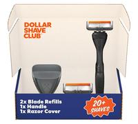Dollar Shave Club | The Guest Pass Shave Set | 2 Extra Close Refill Cartridges, 1 Handle (Black), 1 Razor Cover
