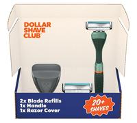 Dollar Shave Club | The Guest Pass Shave Set | 2 Swift Rinse Refill Cartridges, 1 Handle (Green), 1 Razor Cover