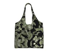 Dollar Sign Money Aesthetic Tote Bag For Girls : With Full-Page Printing For Women Lady Canvas Polyester Tote Bag