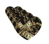 Dollar Sign Money Car Air Fresheners 4 Pcs Heart Shape Hanging Car Air Freshener Fragrance Scented Cards Auto Mirror Pendant Aromatherapy Tablets For Car Home Office Closet Bathroom