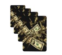 Dollar Sign Money Car Air Fresheners 4 Pcs Rectangle Hanging Car Air Freshener Fragrance Scented Cards Auto Mirror Pendant Aromatherapy Tablets For Car Home Office Closet Bathroom