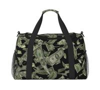 Dollar Sign Money Hand Travel Bag - Large Reusable Shopping Tote Bag, Perfect for Outdoor Activities, Sports, Camping & Groceries, Black, One Size