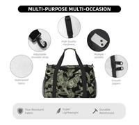 Dollar Sign Money Print Functional Travel Tote Ample Space Travel Bag Foldable Carry On Tote for Weekender