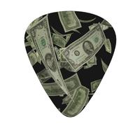 Dollar Sign Money Print Guitar Pick for Men Women Triangle Instrument Accessories Plectrums(12pcs One sided)