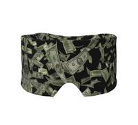 Dollar Sign Money Print Sleep Eye and Ear Muffs Mask - Adjustable Yoga Travel Headband, Keep Warm Shading Comfortable Aid
