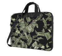 Dollar Sign Money Print Versatile Laptop Bag Stylish Laptops Case With Messenger Shoulder Briefcase Options