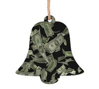 Dollar Sign Money Print Wooden Christmas Ornaments Xmas Hanging Pendants For Home Party Xmas Present Decorations