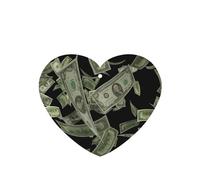 (Dollar Sign Money) Printed Paper Car Air Freshener Lavender Scented Hanging Odor Remover 10/40/100 Pcs for Vehicle Home Closet Wardrobe - Heart Shape