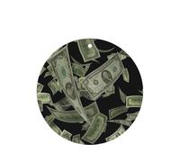 (Dollar Sign Money) Printed Paper Car Air Freshener Lavender Scented Hanging Odor Remover 10/40/100 Pcs for Vehicle Home Closet Wardrobe - Round Shape