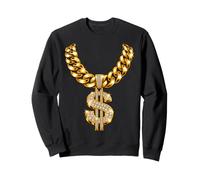 Dollar Sign Pendant Chain Hip Hop Rapper Costume Jewelry Sweatshirt