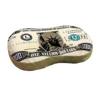 Dollar Sign Silver Cushion - 13×9 Inch Foam Support Pillow | Thousand Dollar Pattern Banknote Design - Fashionable Lumbar Pillow - Home Decoration Comfort M