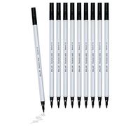 DOLLAR XMed Colouring Felt Tip Pens, BLACK, Medium Point (1.0mm), Pack of 10, Perfect for Writing Drawing Sketching Marking, Ideal for School Office Home Use