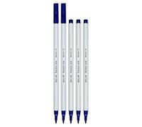 DOLLAR XMed Colouring Felt Tip Pens, BLUE, Medium Point (1.0mm), Pack of 5, Perfect for Writing Drawing Sketching Marking, Ideal for School Office Home Use