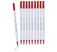 DOLLAR XMed Colouring Felt Tip Pens, RED, Medium Point (1.0mm), Pack of 10, Perfect for Writing Drawing Sketching Marking, Ideal for School Office Home Use