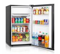 DollarDash 91 L Mini Fridge with Freezer, Single Door Small Refrigerator, Dorm Fridge with 7 Adjustable Thermostat, Energy Saving, Low Noise, Compact Refrigerator for Office, Bedroom, Dorm, Black