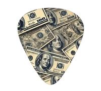 Dollars-Money-Cash 12 Pack Guitar Picks With 3 Thicknesses And Storage Box, Abs Plectrums For Electric Bass Guitar Players