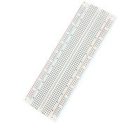 DollaTek 102 830 Solderless Plug-in BreadBoard 830 tie-points 4 power rails 6.5 x 2.2 x 0.3 in (165 x 55 x 9 mm)