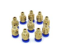 DollaTek 10pcs PC4-M6 Straight Fitting 4mm thread M6 Connector for 3D Printer