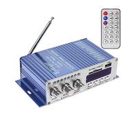 DollaTek 12V Hi-Fi Digital Stereo Audio Amplifier USB SD DVD FM Audio Stereo Radio MP3 Speaker Car Bluetooth Amplifier Mini 2 Channel Digital Display Power Player for Car/Boat/Motorcycle - Blue
