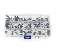 DollaTek 200PCS 15 Values 10V,16V,25V,50V Electrolytic Capacitors Assortment Box Range 0.1uF to 220uF