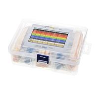 DollaTek 2600Pcs 130 Values Resistor Kit, 1% Assorted Resistors 1 Ohm-3M Ohm 1/4W Metal Film Resistors Assortment with Storage Box for DIY Projects