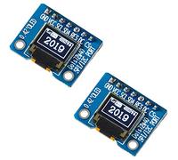 DollaTek 2Pcs 0.42 inch White PM OLED Screen Module 72 x 40 1306 Drive IC 7P IIC