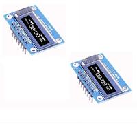 DollaTek 2Pcs 0.91" SPI OLED LCD Display screen module 128x32 1306 3.3V/5V AVR PIC STM32 for Arduino - White font