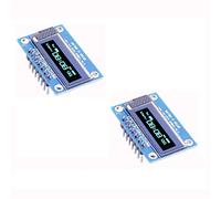 DollaTek 2Pcs 0.91" SPI OLED LCD Display screen module 128x32 1306 3.3V/5V AVR PIC STM32 for Arduino - Blue font