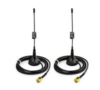 DollaTek 2Pcs 433 MHz Unity Gain Omni, 5.5 Inches Antenna with Magnetic Base and Male SMA Connector Impedance 50 Ohms - 5DBI