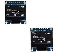 DollaTek 2Pcs 7Pin 0.96 Inch OLED Display 12864 1306 SPI IIC Serial LCD Screen Module for Arduino - White font