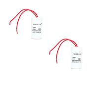 DollaTek 2Pcs AC 450V 4UF CBB60 2-Wire Lead Cylinder Motor Run Capacitor