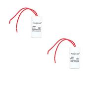 DollaTek 2Pcs AC 450V 6UF CBB60 2-Wire Lead Cylinder Motor Run Capacitor
