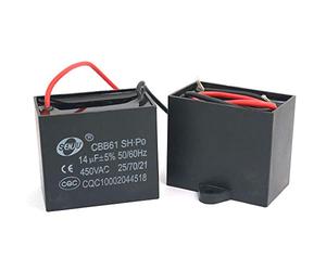 DollaTek 2Pcs CBB61 14uF 450V AC 50/60Hz Air Conditioner Fan Motor Running Capacitor