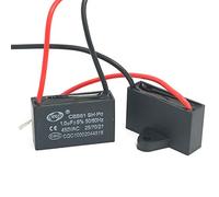 DollaTek 2Pcs CBB61 1uF 450V AC 50/60Hz Air Conditioner Fan Motor Running Capacitor